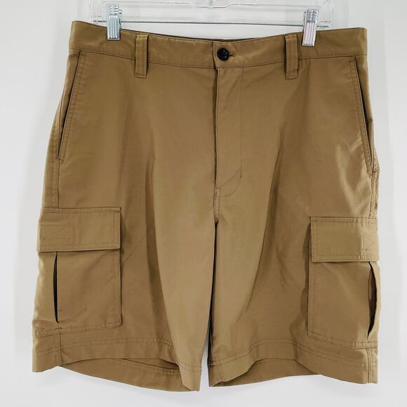 Chaps Beige Khaki Cargo Front & Side Pocket Classic Shorts 32 - Picture 2 of 10